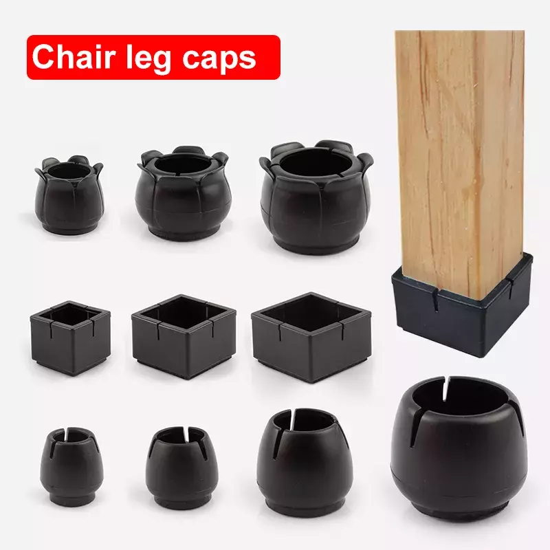 Tapas para patas de silla, Protector de patas para muebles, cubiertas para patas de mesa, Círculo de fondo redondo para cuadrado redondo
