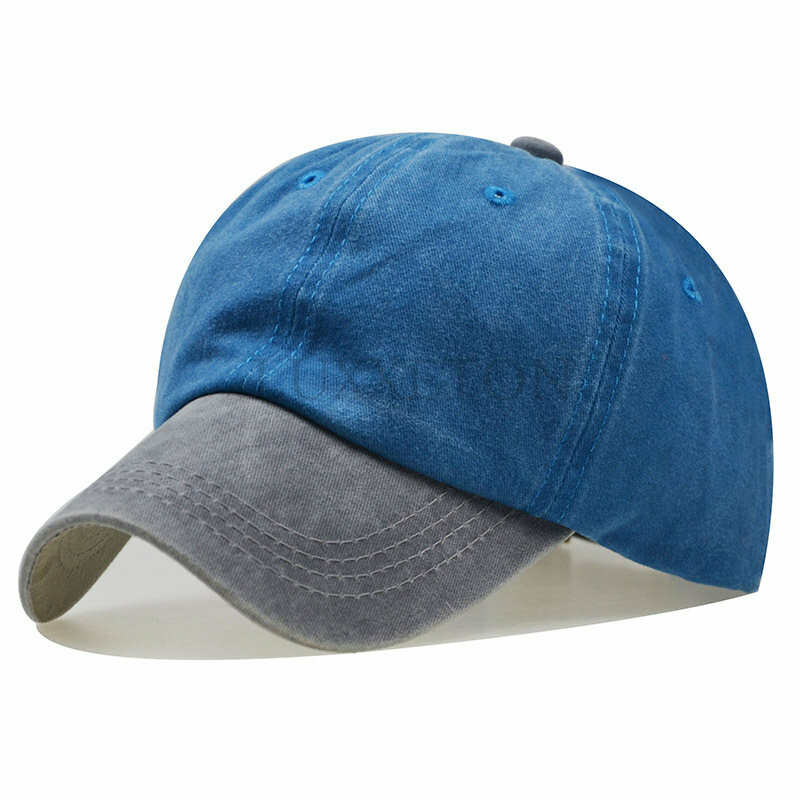 หมวกเบสบอลผ้ายีนส์แฟชั่นล้างได้สำหรับผู้ชายผู้หญิงหมวกกันแดดกันแดดแบบปรับได้หมวกเบสบอลกลางแจ้งกีฬา