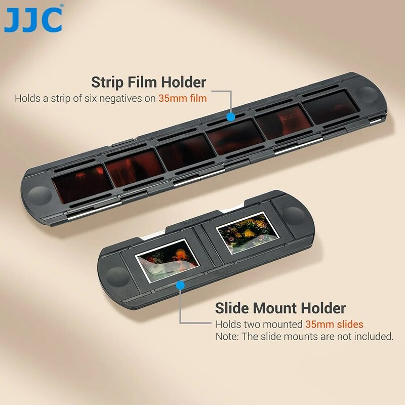 JJC negatywne kopiowanie zestaw światła LED do 35mm Film negatywy Film digitalizacja Adapter skaner z paskami i suwakami uchwyt FDA-LED1