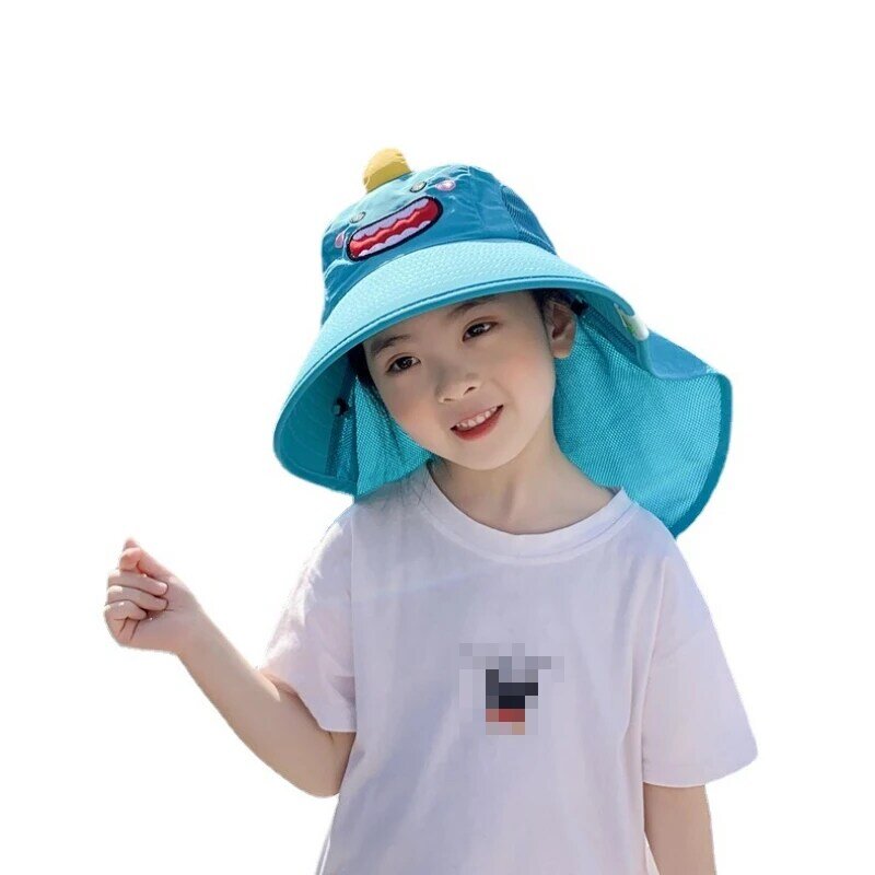 Chapeau de soleil pour enfants, couvre-cou et oreilles pour enfants, protection anti-UV, casquettes de plage pour enfants, garçon et fille, casquette à rabat de voyage pour enfants, été