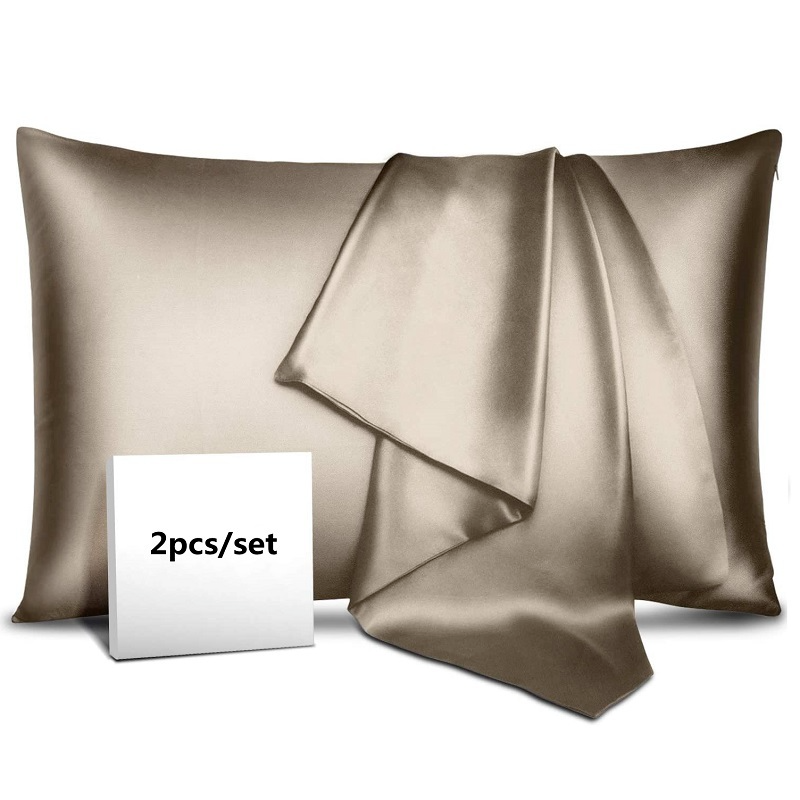 Capa de travesseiro de cetim e emulação, capa de travesseiro com fechamento de envelope, fronha de cama, várias cores para escolher