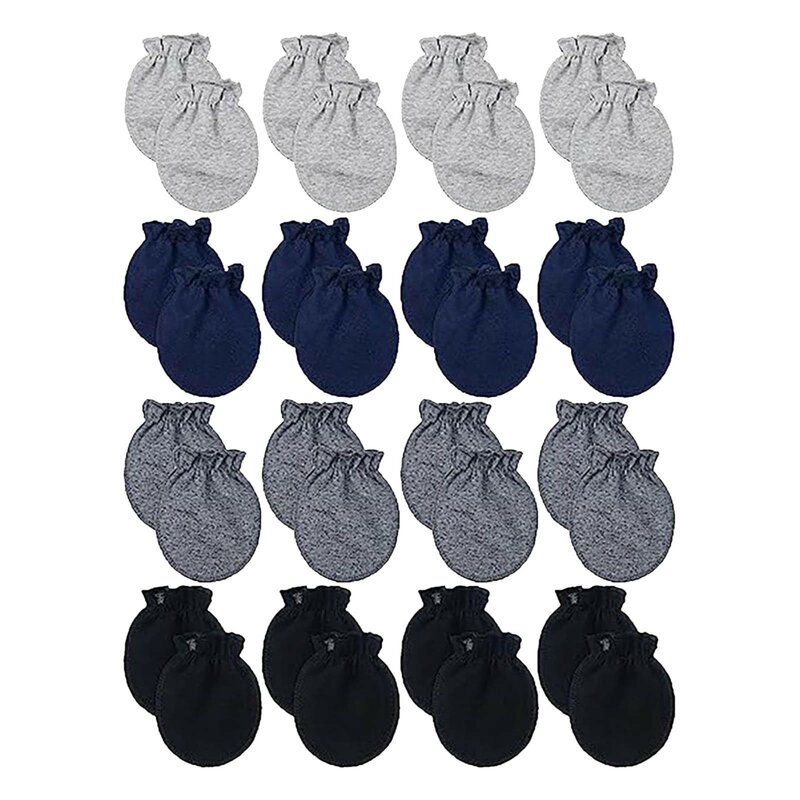 Newborn Baby Cotton Gloves Infant Toddler Baby Toddler No Scratch Mittens Unisex Mittens No-Scratch Mitts Cotton Set Of 16 Pairs
