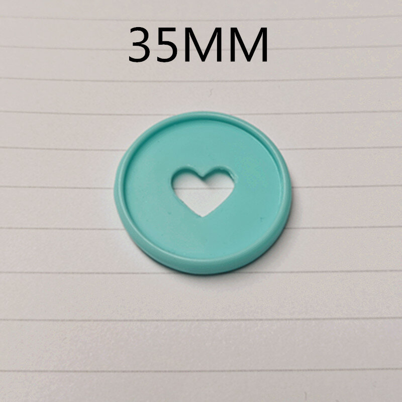 100PCS35mm Love Plastic Binding Ring Loose-Leaf Notebook Storage Binding CD Color Mushroom Hole Ring Buckle