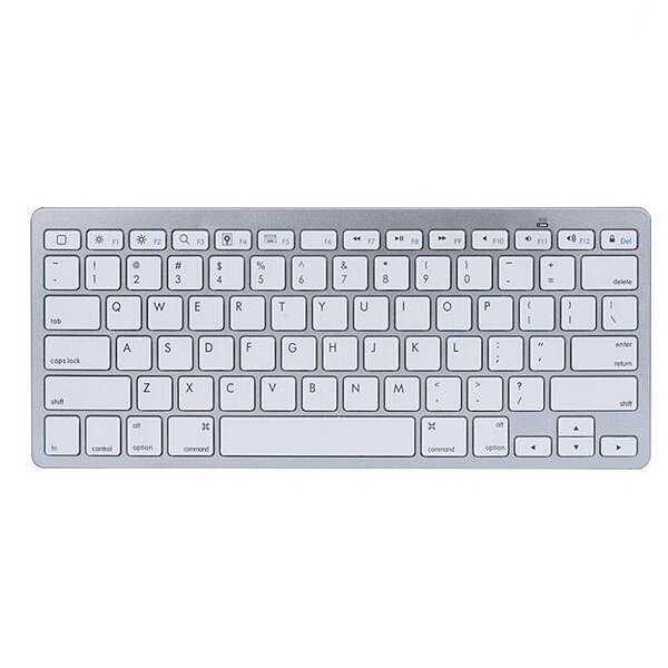 Przenośna klawiatura bezprzewodowa Bluetooth Chiclet Keys biała dla ipada iPhone Macbook Android Tablet PC Windows IOS MINI klawiatura