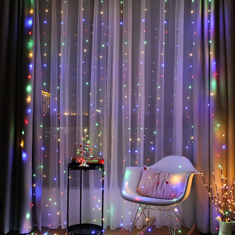 New Solar Outdoor Lights Garland Christmas Decoration 300 LED Fairy Garland String Lights for Party Wedding Xmas New Year Decor