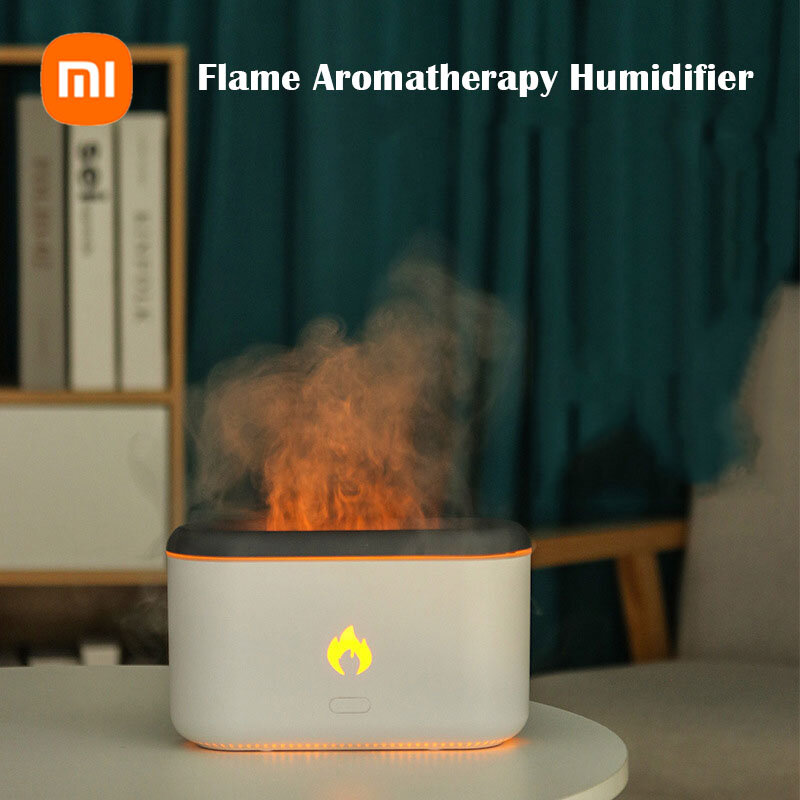 Увлажнитель воздуха Xiaomi с эффектом пламени, ультразвуковой аромадиффузор для эфирных масел, увлажнитель воздуха для дома