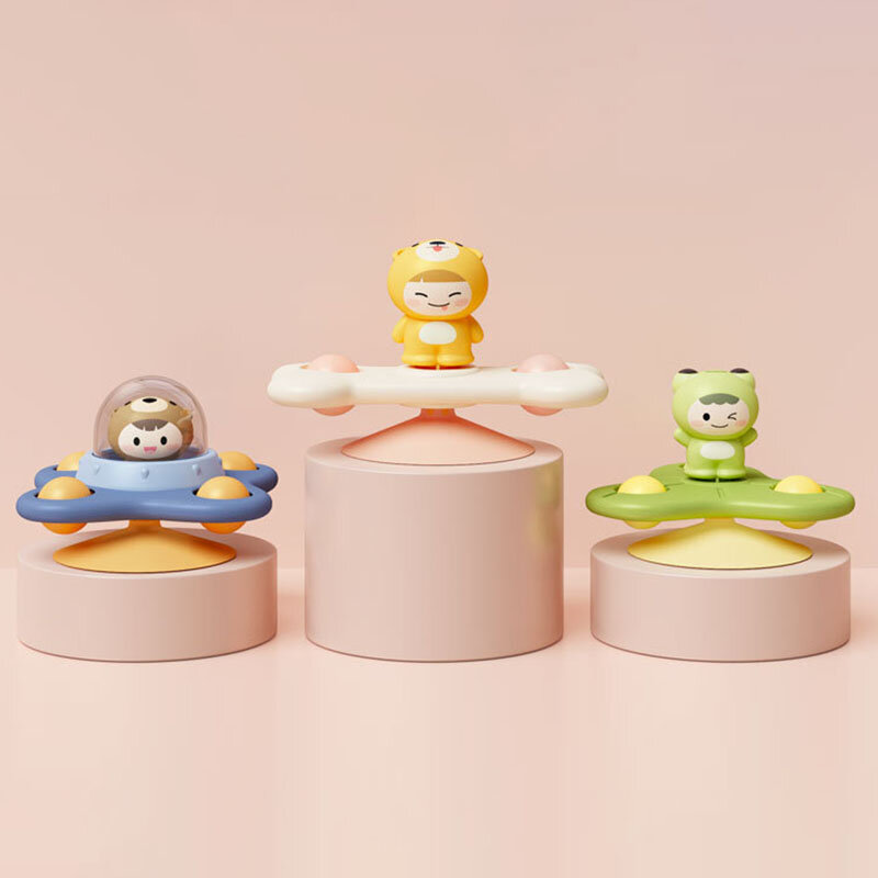 Montesori Mainan Mandi Bayi untuk Anak Laki-laki Anak-anak Spinner Hisap Mandi Mainan Cangkir Hisap untuk Anak-anak Lucu Mainan Kerincingan Teether