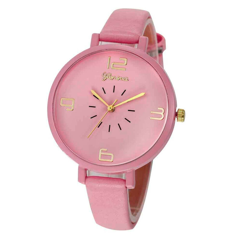 นาฬิกาผู้หญิงสีสบายๆควอตซ์กันน้ำนาฬิกาข้อมือสุภาพสตรี Часы Женские Relogio Feminino