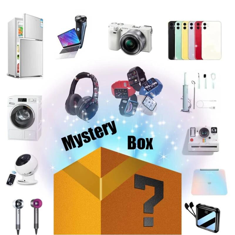 Niespodzianka Mistery Box prezent szczęście 100% zwycięski Premium produkt elektroniczny butik losowy przedmiot aparaty cyfrowe pudełko na prezent świąteczny