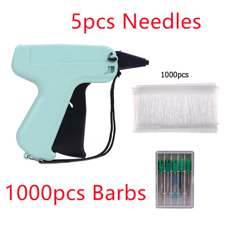 1000 Barbs + 5 Needles Set Clothes Garment Price Label Tags Tool Standard Clothing DIY Tagging Gun Sewing Craft Tools