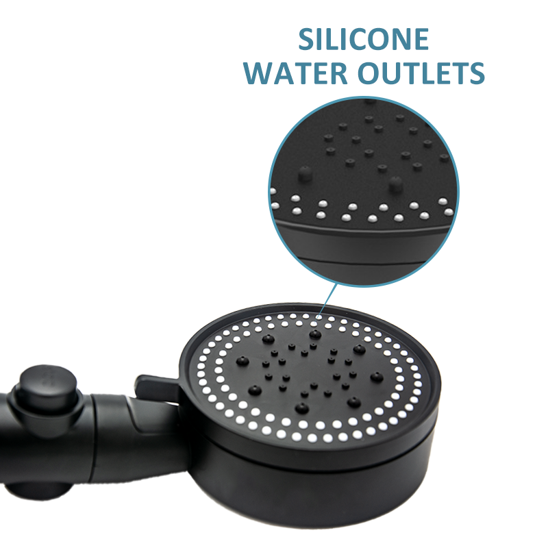 Xiaomi Youpin-Cabeça de chuveiro ajustável para banheira preta, ferramenta de banheiro com uma chave, alta pressão, economia de água, modo 6