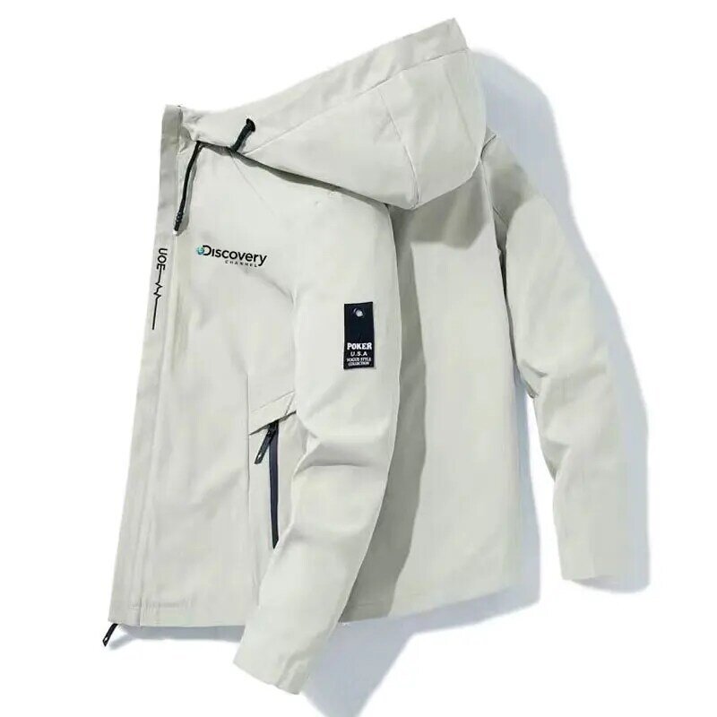 Куртка-бомбер Discovery Channel, Мужская ветровка, пальто на молнии, осенняя Повседневная Рабочая куртка, модная уличная куртка для приключений, 2023