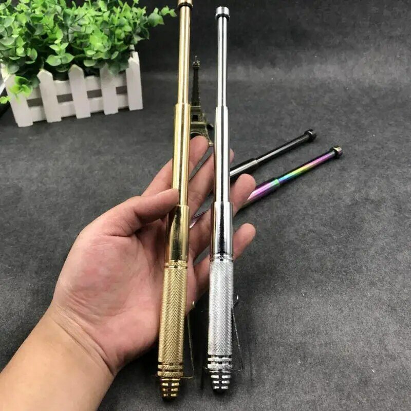 Mini Pen Type Retractable Stick, Three Section Swing Stick, Portable, Men's and Women's Self-defense, Wolf Proof Swing Stick
