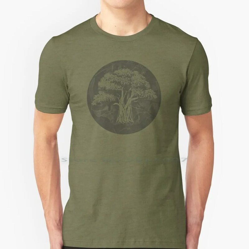 Зеленая футболка 100% хлопок игра Tcg дерево растение рост зеленый лес большой размер 6xl футболка подарок Мода