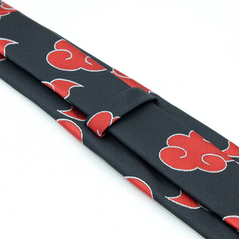 Anime ninja akatsuki nuvem vermelha pescoço gravata cosplay trajes gravata acessórios prop