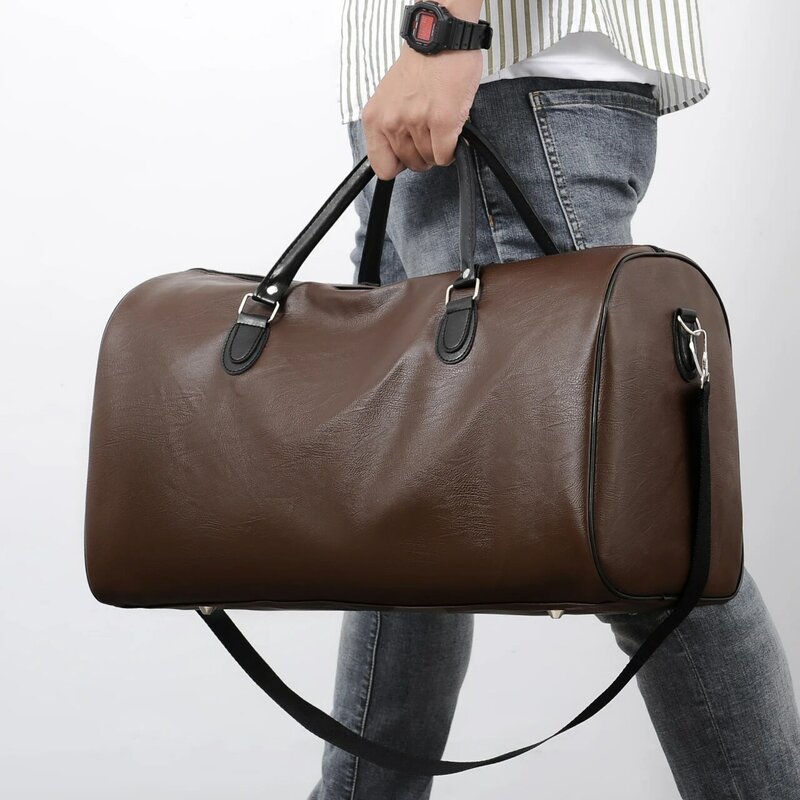 YILIAN-bolsa de viaje simple de gran capacidad para hombre, bolso de lona versátil, resistente al agua, de un solo hombro