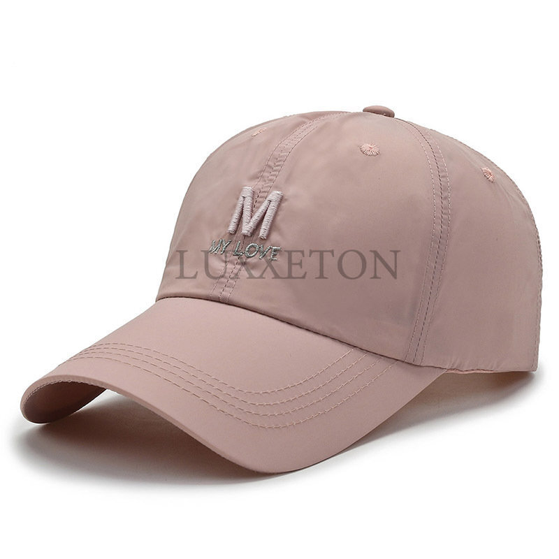 Topi Bisbol Sejuk Pria Wanita Topi Memancing Anti UV Topi Snapback Topi Olahraga Pasangan Bordir Huruf Ukuran Dapat Disesuaikan