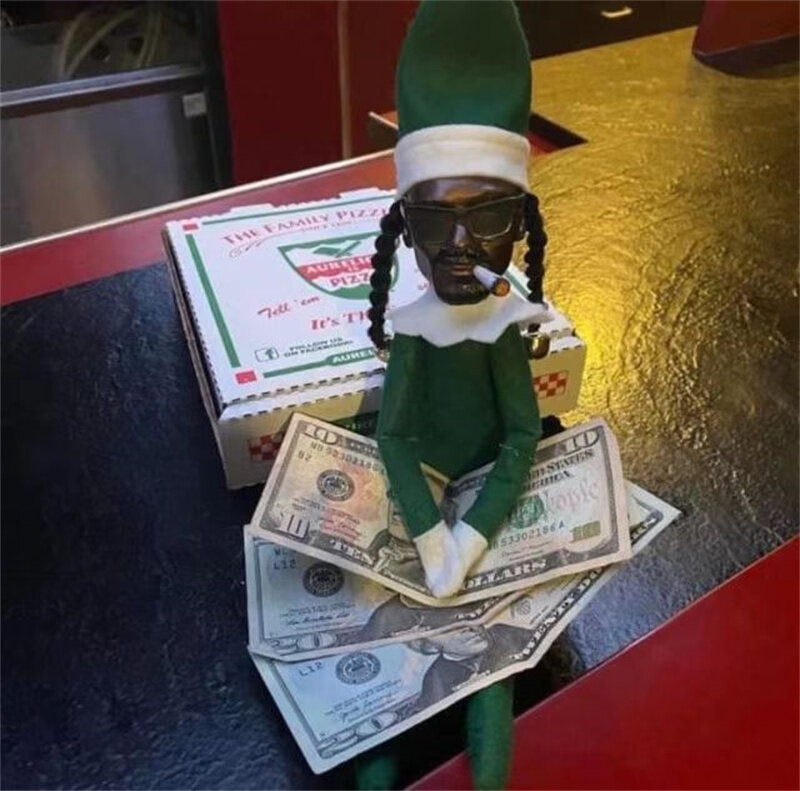 Boże narodzenie dom lateksowe ozdoby lalka Elf dzieci zabawki prezentowe kreatywny Snoop na Stoop świąteczna lalka Elf lalka Elf szpieg na wygięte ozdoby