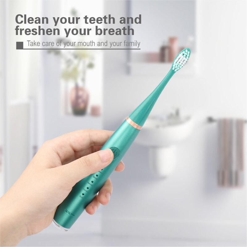 سونيك قابلة للشحن فرشاة الأسنان الكهربائية منظف الأسنان تبييض أداة مقاوم للماء USB شحن سريع جهاز لفرشاة الأسنان