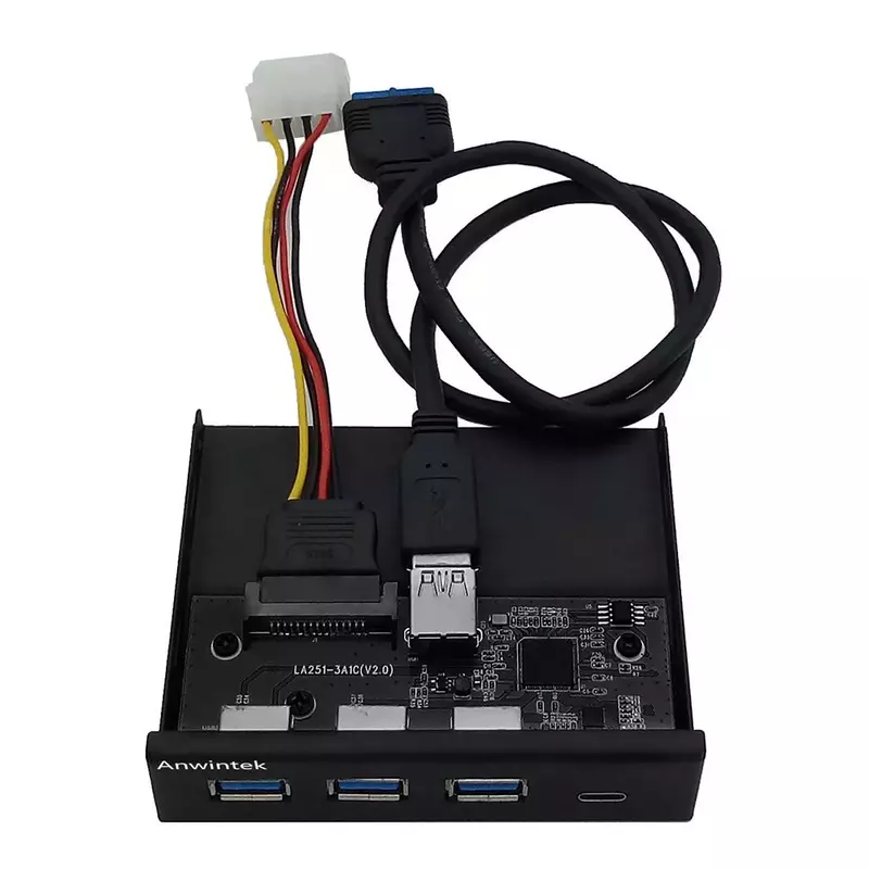 Передняя панель USB 3,0 Передняя панель Тип c hub 20-контактный разъем 60 см кабель супер скорости Plug and play легко установить для ПК адаптеров