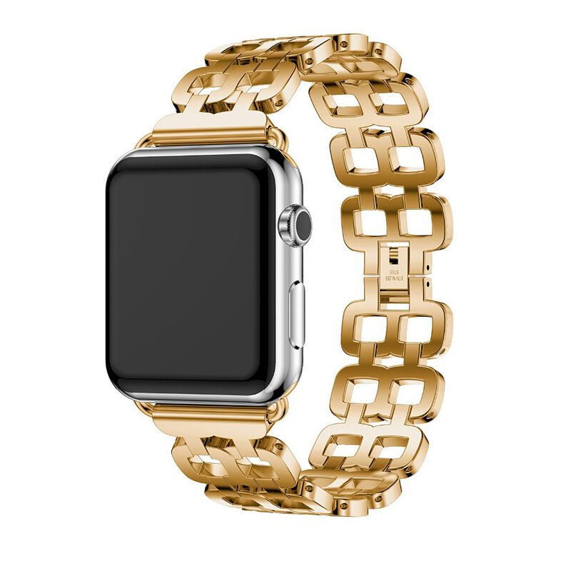 สำหรับสร้อยข้อมือสำหรับนาฬิกา Apple Watch Band Series 7 45มม.41มม.44มม.40มม.42มม.38มม.สแตนเลสสตีล Iwatch 6/5/4/3/2สายรัดข้อมือ