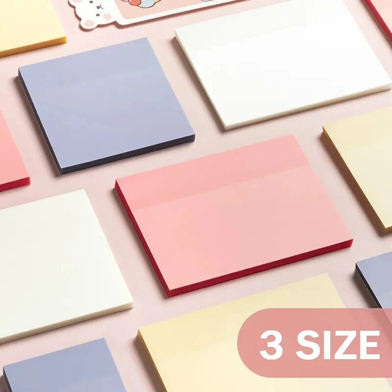 100 Sheets Transparent Memo Pad Sticky Note HighQuali Self Adhesive Waterproof Paper Memo Paper School Student Office Stationery