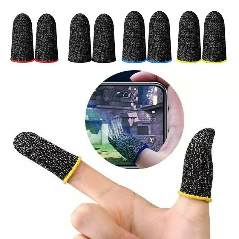 Guantes de dedo para juegos a prueba de sudor, funda de dedo ultrafina, cubierta de dedos transpirable para juegos móviles PUBG