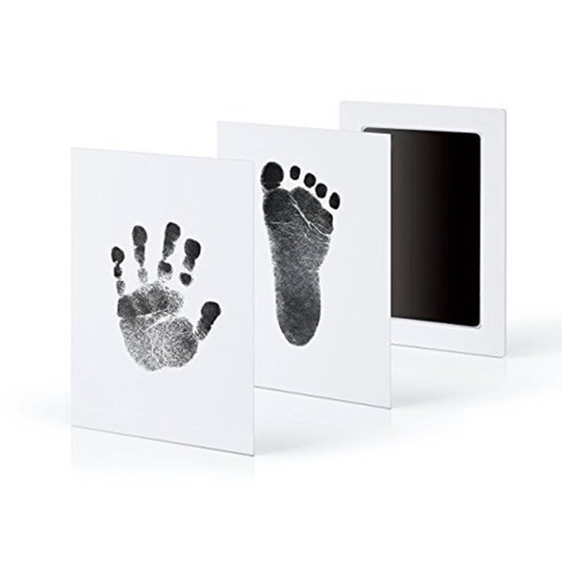 Almohadillas de tinta para bebé recién nacido, marco de fotos, estampado a mano, accesorios de recuerdo para niños pequeños, Kit de huella y mano, seguro y limpio, regalo para Baby Shower