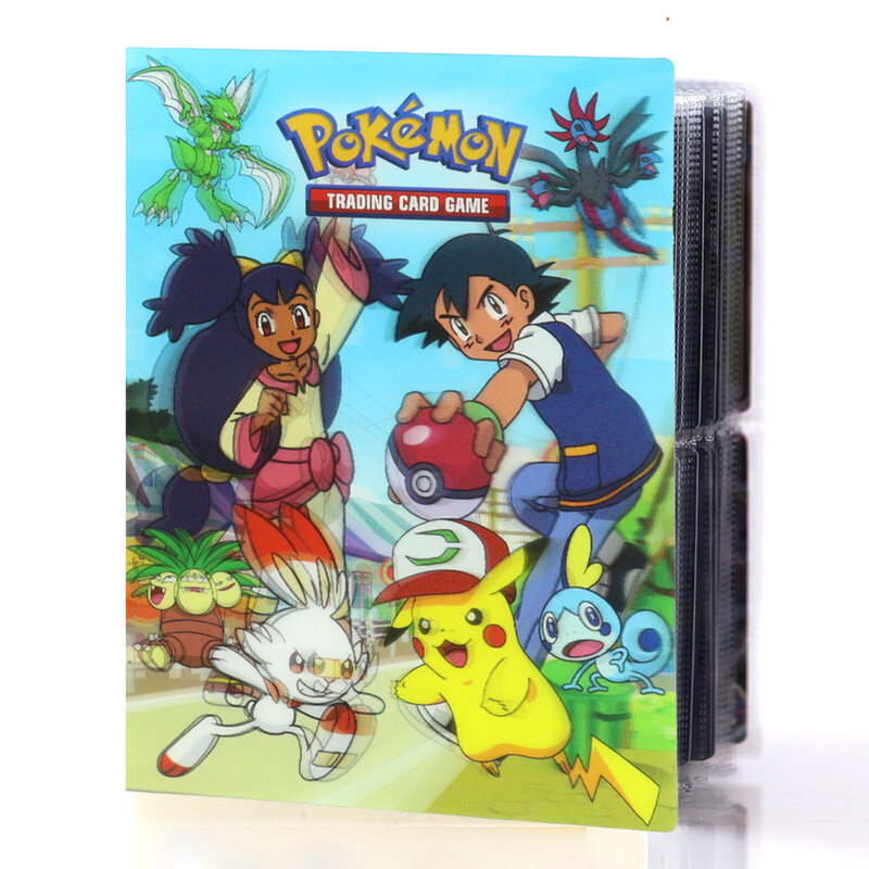 Album Kartu Pokemon 240 Buah Tempat Penyimpanan Notebook Pikachu Vmax Gx Ex Charizard Folder Kartu Permainan Pengikat Koleksi Pelindung