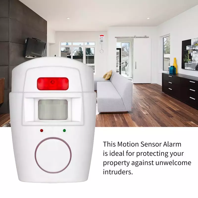 Wireless PIR Motion Sensor Detector Alarm with 2 Remote Controls Door Window for Home Shed Garage Caravan Alarm Security System