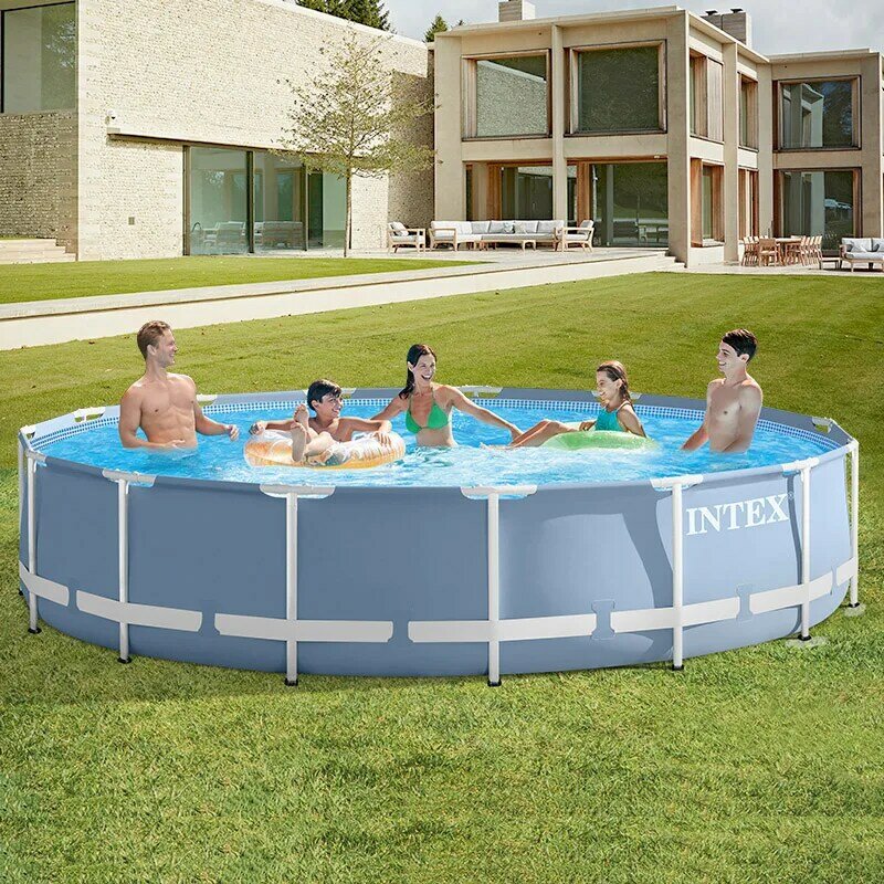 INTEX-Piscina de soporte familiar para niños, hogar grande, piscina extraíble para adultos, estanque de peces comercial