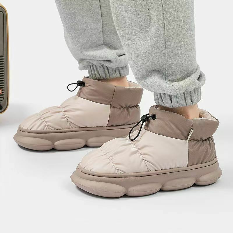 2022 novo estilo macio chinelos de algodão dos homens quentes botas de neve das mulheres inverno ao ar livre indoor alto superior forro de pelúcia sapatos