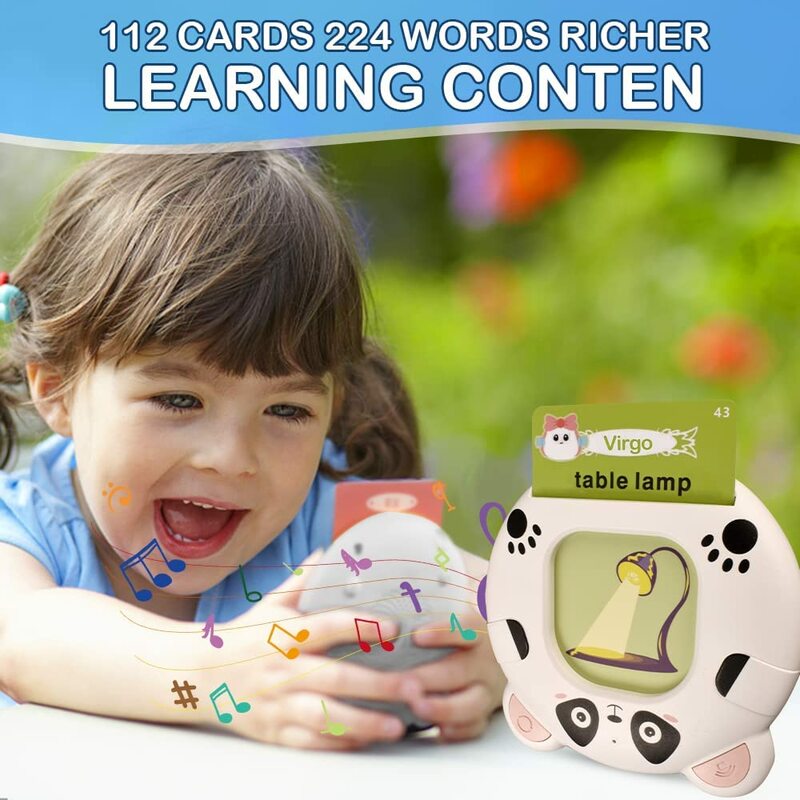 Juguetes de aprendizaje de tarjetas Flash, juguetes de tarjetas Flash parlantes para niños en edad preescolar, máquina de juguetes de aprendizaje para niños pequeños, juguetes interactivos
