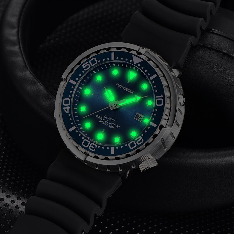 LIGE-reloj analógico con correa de silicona para hombre, accesorio de pulsera de cuarzo resistente al agua con cronógrafo, complemento masculino deportivo de marca de lujo con diseño militar, modelo foxbox