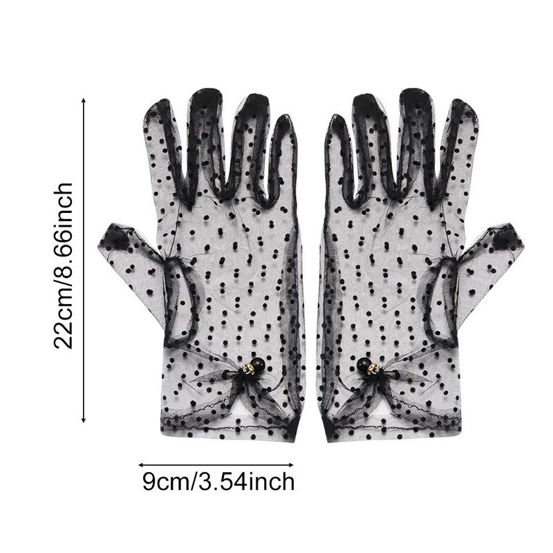 Женские прозрачные однотонные летние аксессуары перчатки для вождения кружевные варежки солнцезащитные шелковые перчатки анти-УФ