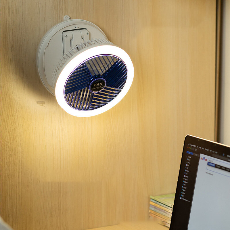 شاومي مروحة صغيرة Led ضوء الليل USB قابلة للشحن ملء ضوء طوي المحمولة الجدول مصباح أربع سرعات متغير مروحة للمنزل مكتب