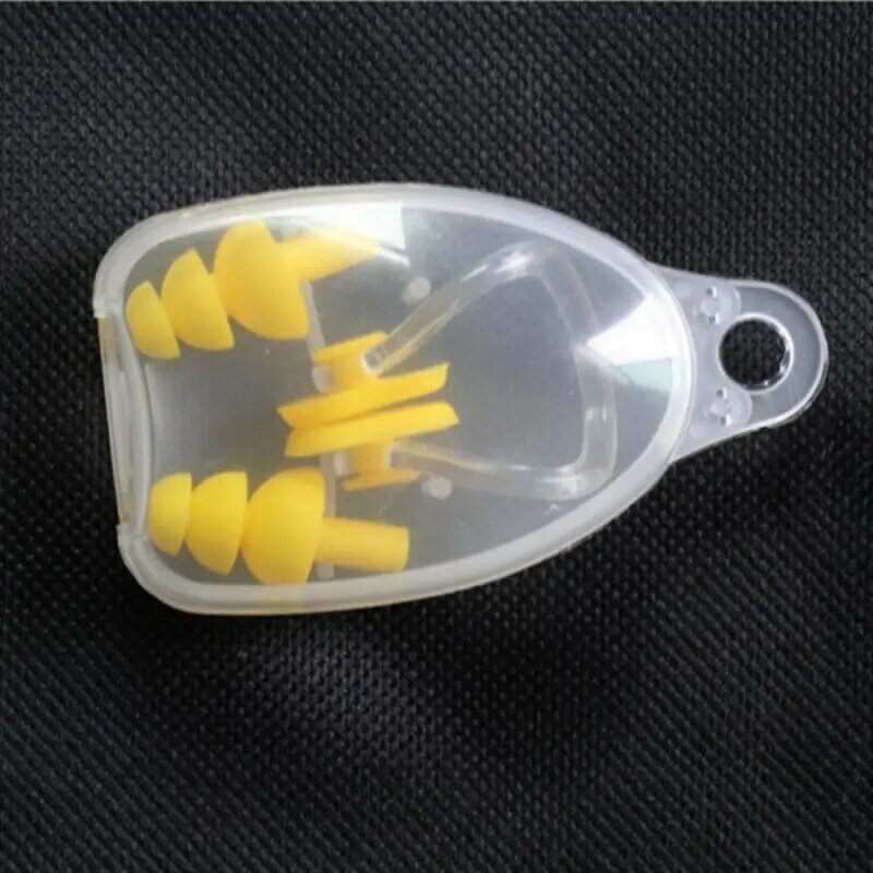 수영 귀마개 방수 코 클립 방수 소음 감소 보호 귀마개 소프트 실리콘 수영 다이빙 용품, 수영 귀마개