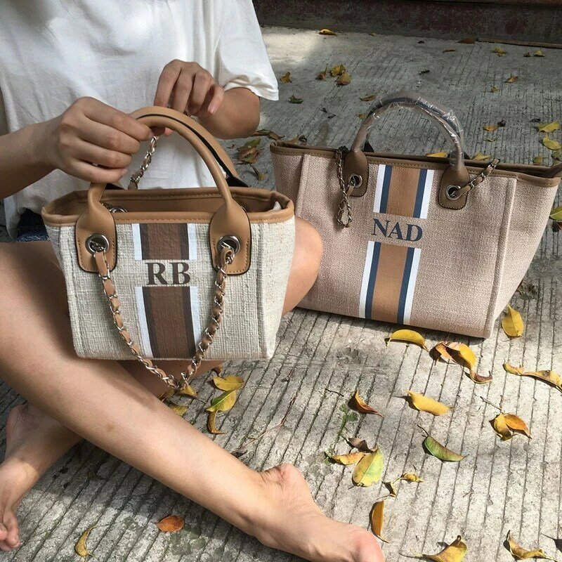 C Xiang C Hoge Kwaliteit Vrouwen Canvas Handtassen Grote Capaciteit Keten Dames Schoudertas Mode Casual Vrouwelijke Messenger Tote Bag