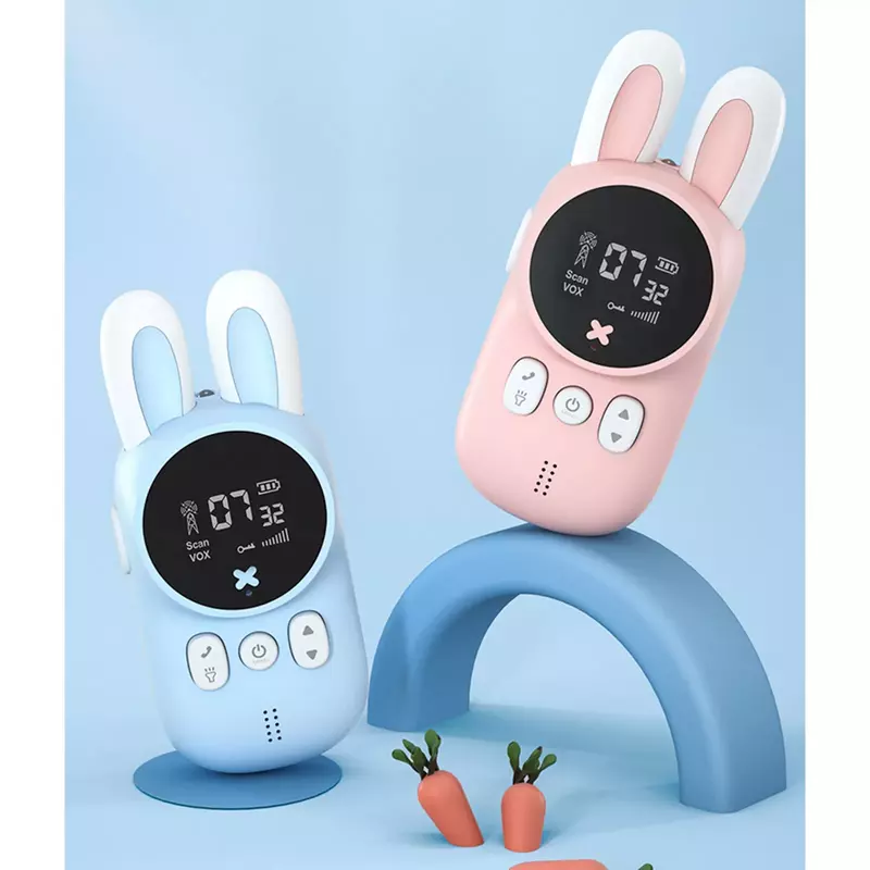 2 pezzi Walkie Talkie per bambini a due vie 3KM Set Wireless Mini giocattoli palmare Radio cordino interfono ricetrasmettitore compleanno Gi