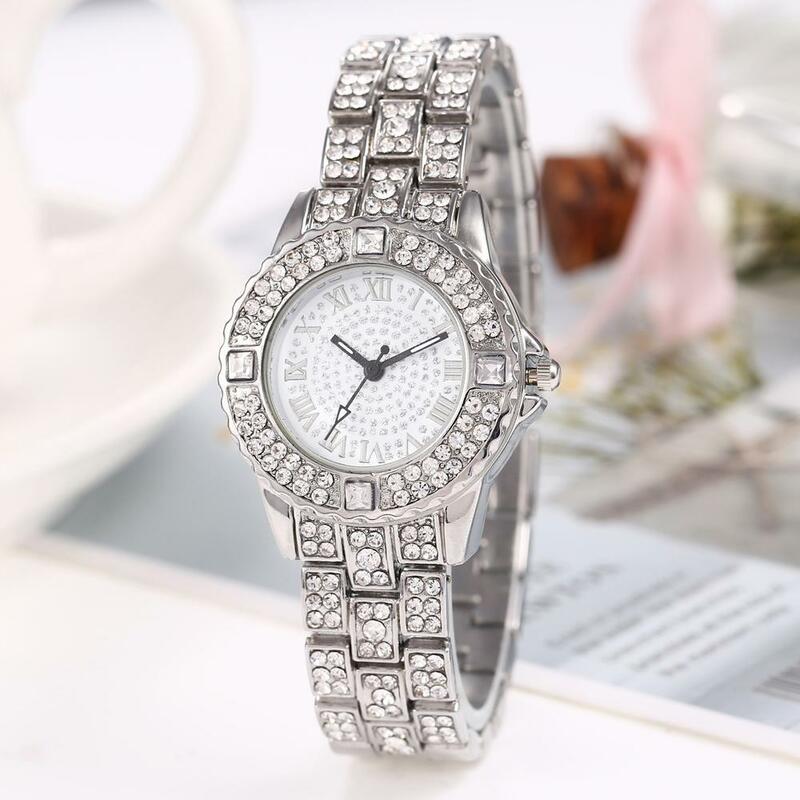 Cristal de luxo mulheres pulseira relógios rosa ouro prata moda diamante senhora relógio de quartzo feminino relógio de pulso montre femme relogios