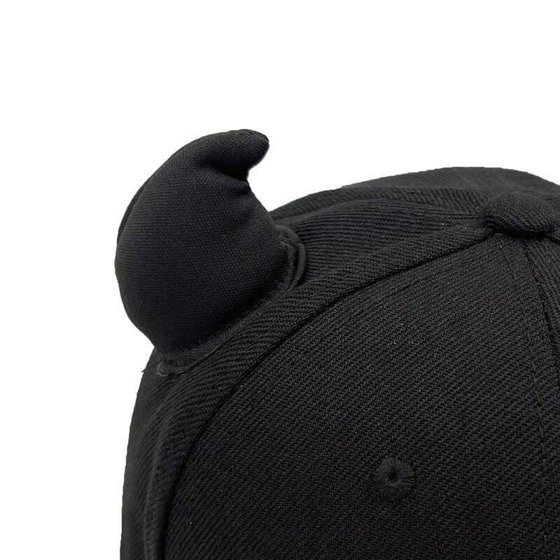 الرجال النساء الهيب هوب قبعة سوداء القطن فاسق القرن قبعة بيسبول Snapback قبعة مع قرون الرياضة في الهواء الطلق قليلا الشيطان قبعة الشمس