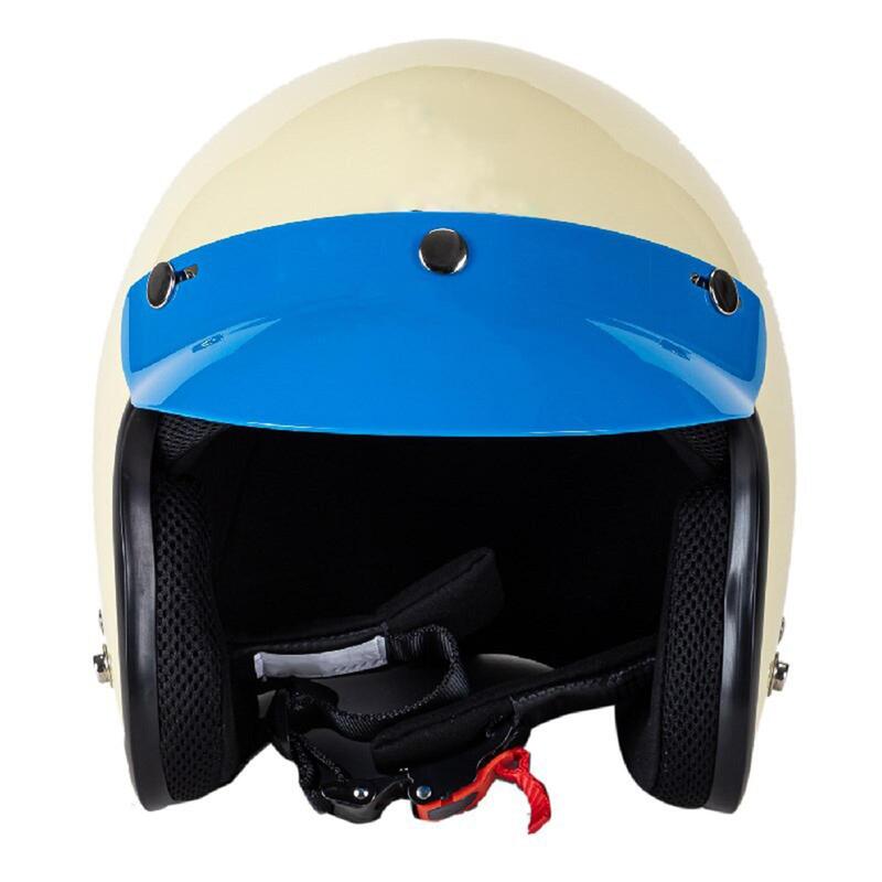 Visiera per casco moto a 3 scatto visiera parasole UV trasparente blu