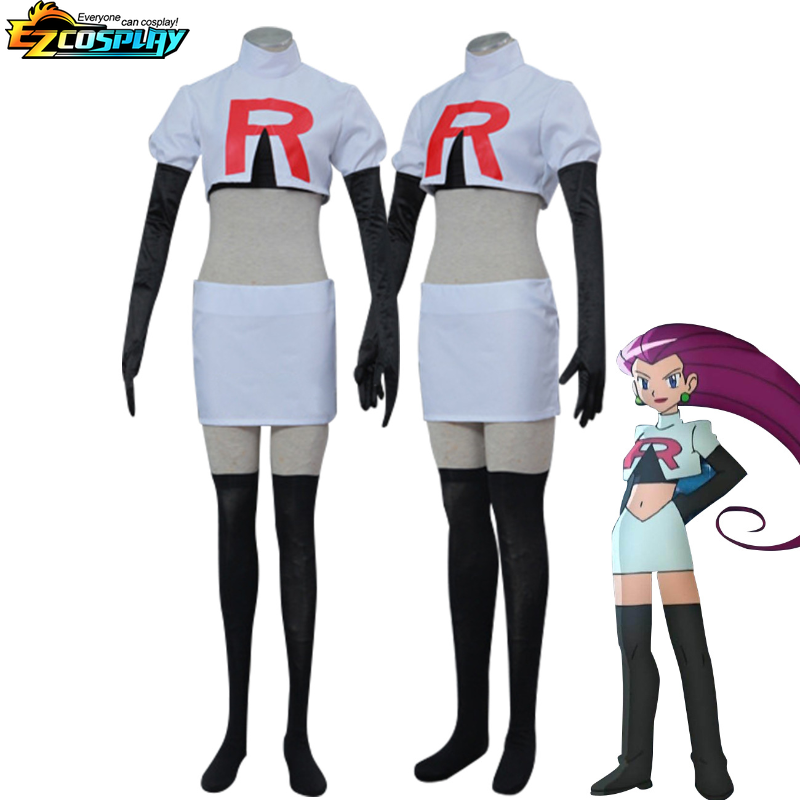 Anime Team Rocket Jessie Musashi James Kojirou Halloween Costume Cosplay Set completo gioco accessori Anime per Unisex adulto