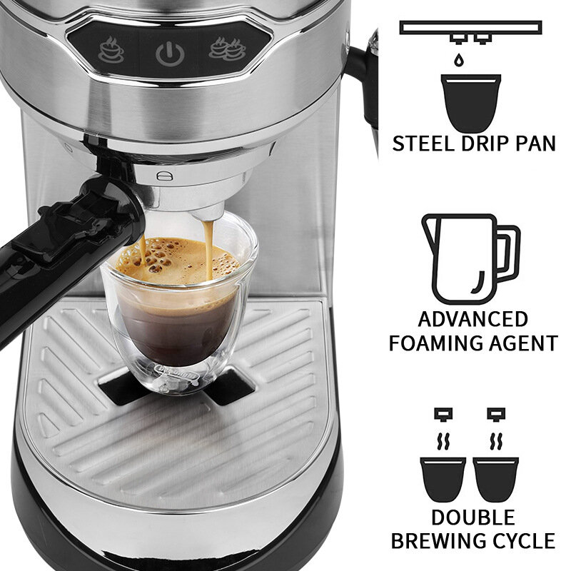 Home Office Kleine Italiaanse Geconcentreerd Semi-Automatische Stoom Stok Melk Schuim Machine Geïntegreerde Koffie