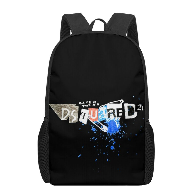 DSQ2 D2 Fashion Trend brand Print Men Backpack Kids Boys Rock Roll Backpacks School Bags for Teenage Daily Bagpack Book Bag Pack