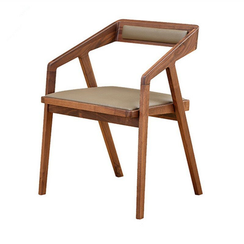 كرسي الطعام المصنوع من الخشب الصلب من IHOME كرسي للتقديم في مقهى الطعام كرسي واحد للشاي والحليب للاستراحة في المنزل كرسي وسادة منتج جديد 2023