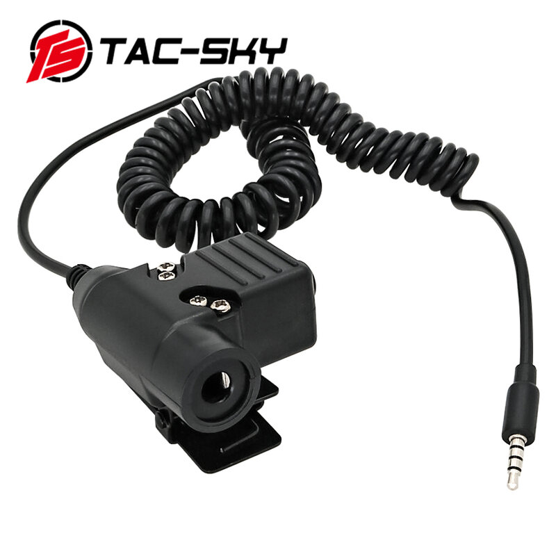 Ts TAC-SKY Walkie Talkie Militaire Adapter Ptt U94 Ptt Mobiele Telefoon Plug Ptt Schieten Tactical Noise Cancelling Headset