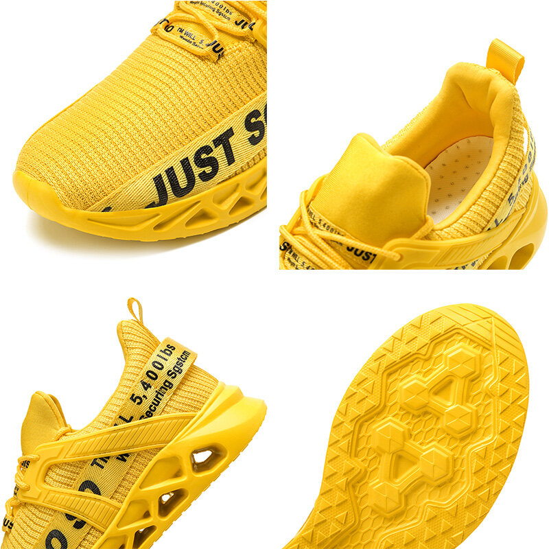 2022 das mulheres dos homens sapatos casuais sola de borracha confortável solas internas para sapatos caminhadas calçados esportivos masculino amarelo tênis de treino