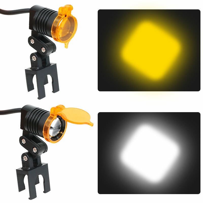 Светодиодный налобный фонарь, налобный фонарь с зажимом для зубов, желтый фильтр, перезаряжаемая батарея с регулируемой яркостью и зажимом ...