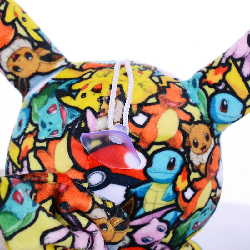 Colgante de felpa de Pokémon, juguete de 20cm, estilo Hip Hop, creativo, divertido, Kawaii, Pikachu